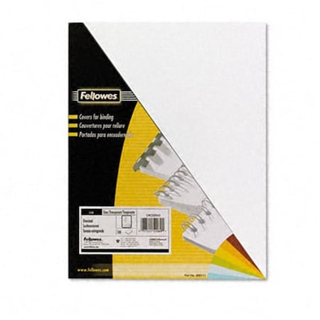 Fellowes Fellowes 52089 PVC Presentation Binding System Covers  8 1/2 x 11  Clear  100 per Pack 52089